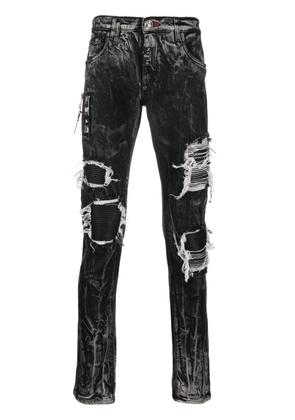 Philipp Plein Rock Star distressed jeans - Black