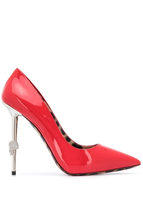 Philipp Plein Skull pointed-toe pumps - Red
