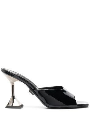 Philipp Plein square-toe heeled sandals - Black
