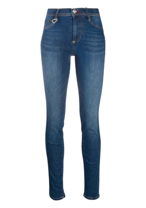 Philipp Plein high-rise jeggings - Blue