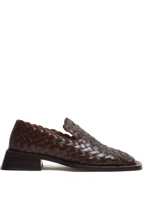 Miista Skye woven loafers - Brown
