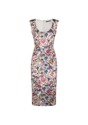 Roberto Cavalli floral-print dress - Neutrals
