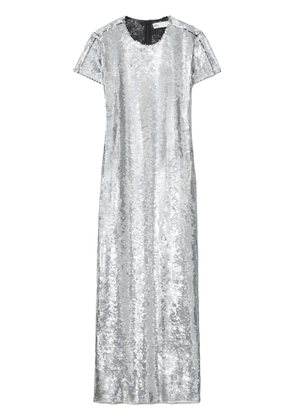 Tory Burch sequin-embellished T-shirt dress - Silver