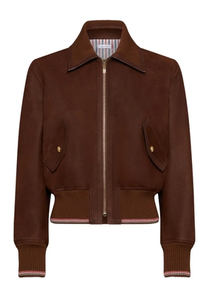 Thom Browne cropped leather jacket