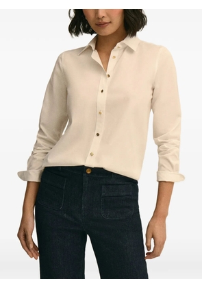 Brooks Brothers logo button poplin blouse - Neutrals
