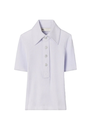 Tory Burch ribbed polo shirt - Blue