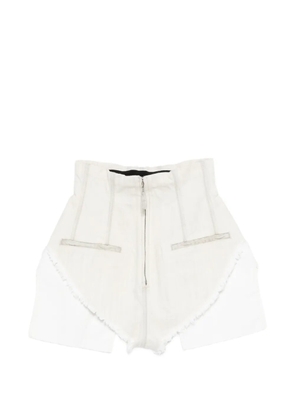 Rick Owens DRKSHDW Dirt Cutoffs zip-fastening frayed shorts - Neutrals