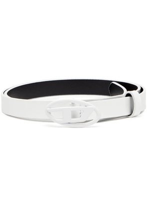 Diesel B-PLAY 15 leather belt - White