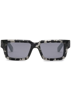 Philipp Plein Eyewear Dark Shapes Hexagon rectangle-frame sunglasses - Black