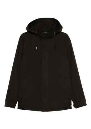 Zegna drawstring-hood coat - Brown