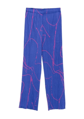 Pleats Please Issey Miyake Pause pleated trousers - Blue