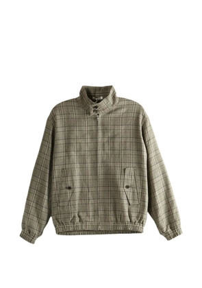 Auralee check zipped jacket - Brown