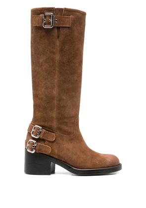 Chloé 60mm buckled boots - Brown