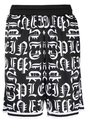 Philipp Plein Gothic Plein jogging shorts - Black