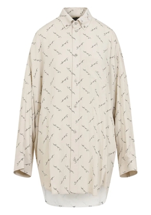 Balenciaga printed shirt - Neutrals