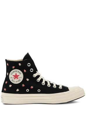 Converse strawberry-embroidered sneakers - Black