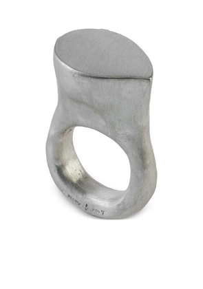 Parts of Four sterling silver Tall Roman ring