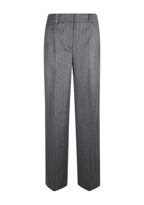 Peserico pinstripe-pattern trousers - Grey