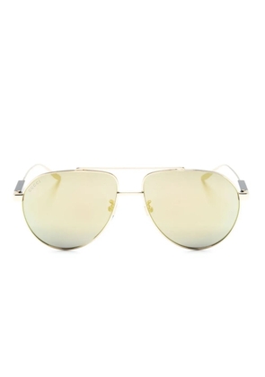 Gucci Eyewear Interlocking G pilot-frame sunglasses - Gold