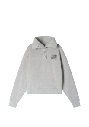 SANDRO logo-plaque sweatshirt - Grey