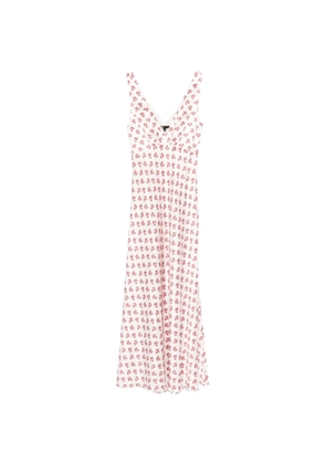 Maje floral V-neck maxi dress - White