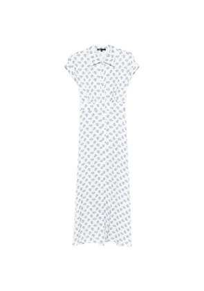 Maje floral button maxi dress - White