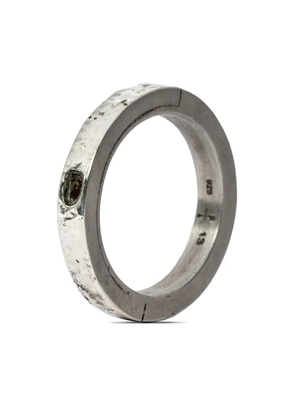 Parts of Four 10kt gold Sistema diamond ring - Silver