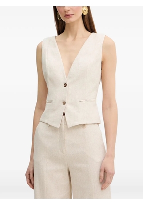 FRACOMINA button V-neck vest - Neutrals