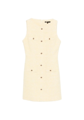 Maje buttoned pocket mini dress - Yellow