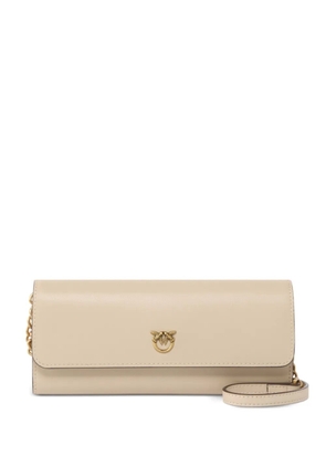 PINKO chain-strap leather wallet - Neutrals