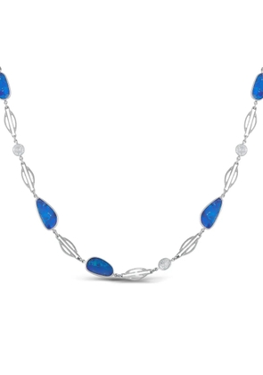 LB Exclusive diamond and opal necklace - Silver
