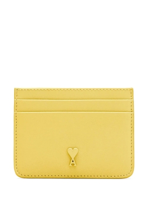 AMI Paris Ami De Coeur logo-plaque card holder - Yellow