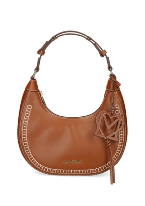 Love Moschino heart-charm stitched shoulder bag - Brown