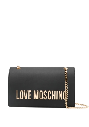 Love Moschino logo-lettering shoulder bag - Black