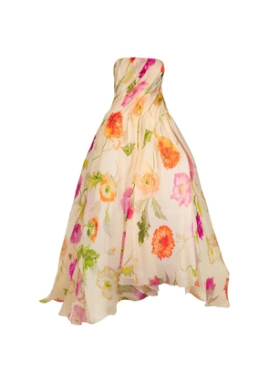 Carolina Herrera floral-pattern midi dress - Neutrals