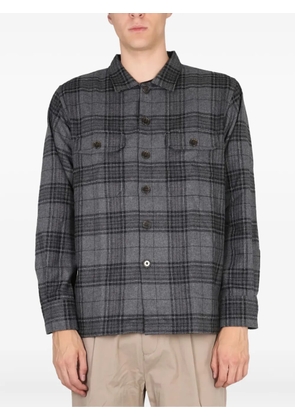 Universal Works buttoned plaid shirt - Grey