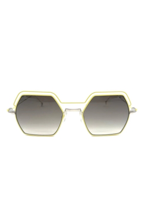 Anne & Valentin Socotra geometric metal sunglasses - Yellow