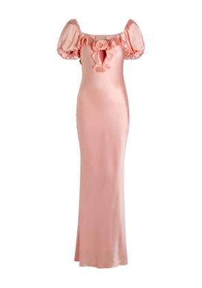 De La Vali Eden ruffled maxi dress - Pink