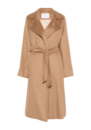 Max Mara Manuela belted notched-lapel coat - Brown