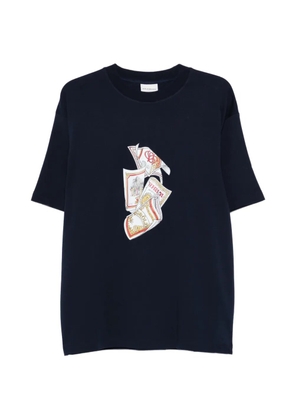 Drôle De Monsieur Rum Labels T-shirt - Blue