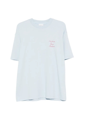 Drôle De Monsieur Slogan Calligraphy round-neck T-shirt - Blue