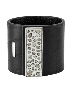 Parts of Four sterling silver and diamond strap bracelet - Black