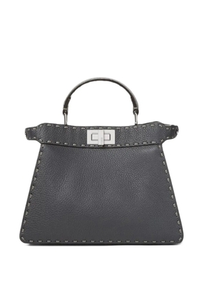 FENDI small Peekaboo ISeeU selleria stitching tote bag - Blue