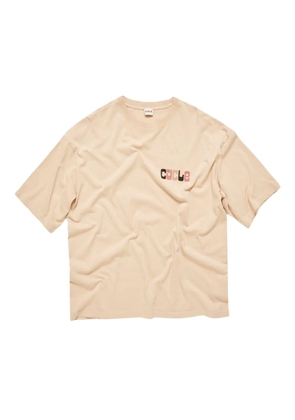 Cycle logo-print cotton T-shirt - Neutrals
