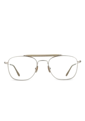 Yellows Plus Tyrone browline glasses - Silver