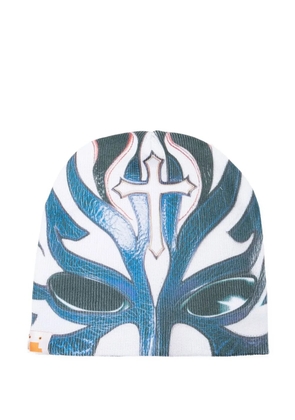 PDF wrestling-mask beanie hat - Blue