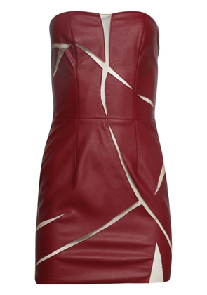 Di Petsa mesh-detail mini dress - Red
