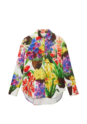 MSGM floral print shirt - White