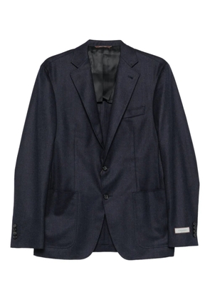 Canali patch-pocket two-button blazer - Blue