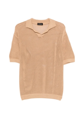 Tagliatore collared knitted T-shirt - Neutrals